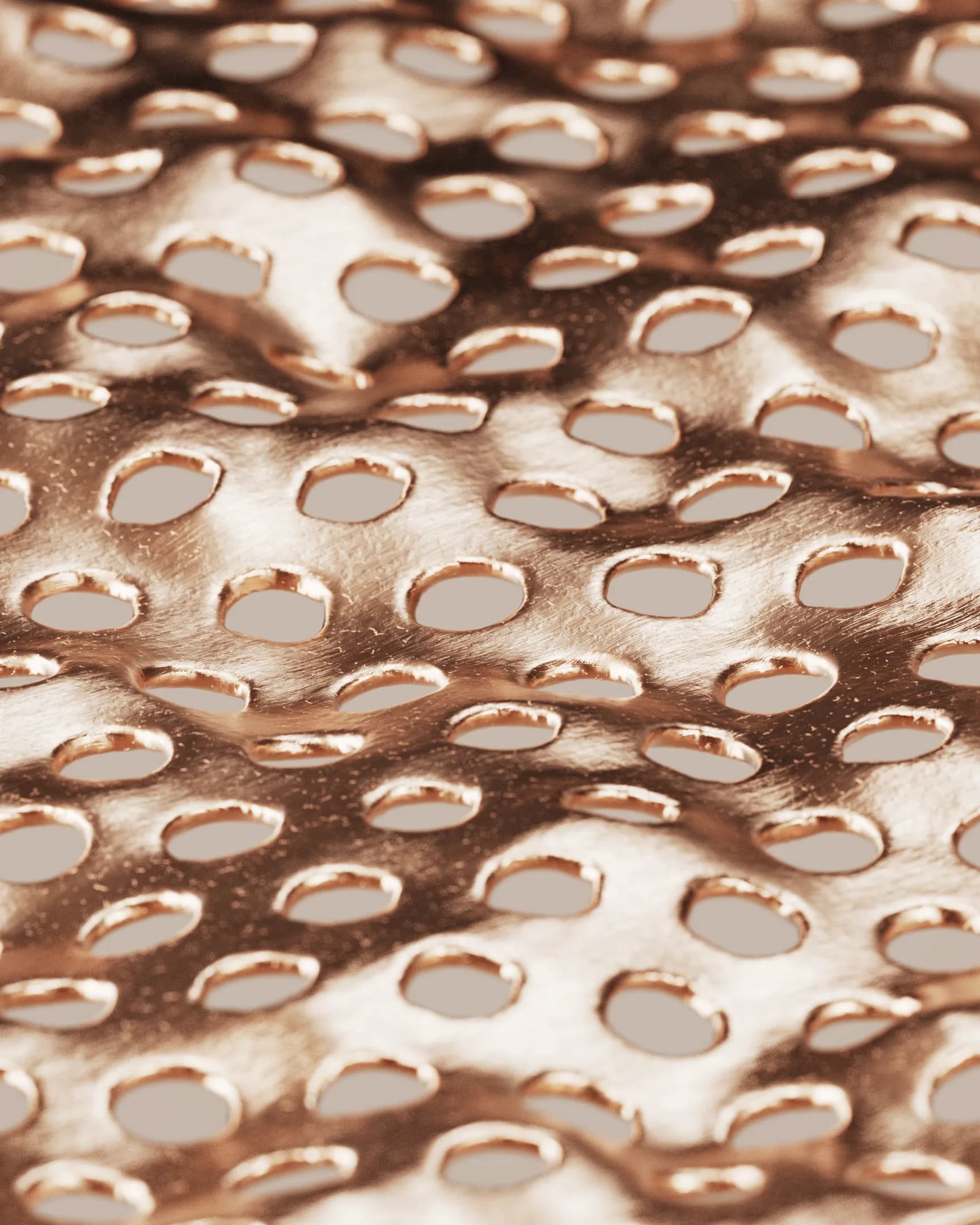 Macro of the porous 3D current collector, showing the open metal architecture.